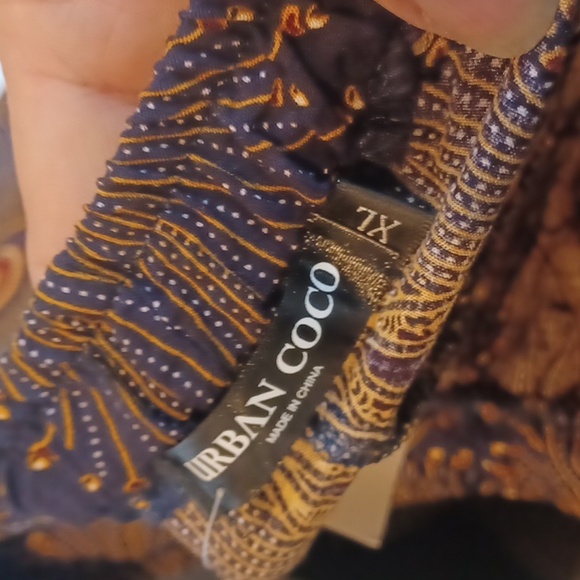 Urban CoCo Boho Feather Floral Harem Yoga Pants Sz XL NWT, 32.5" Wst, 33" Inseam - Picture 7 of 8